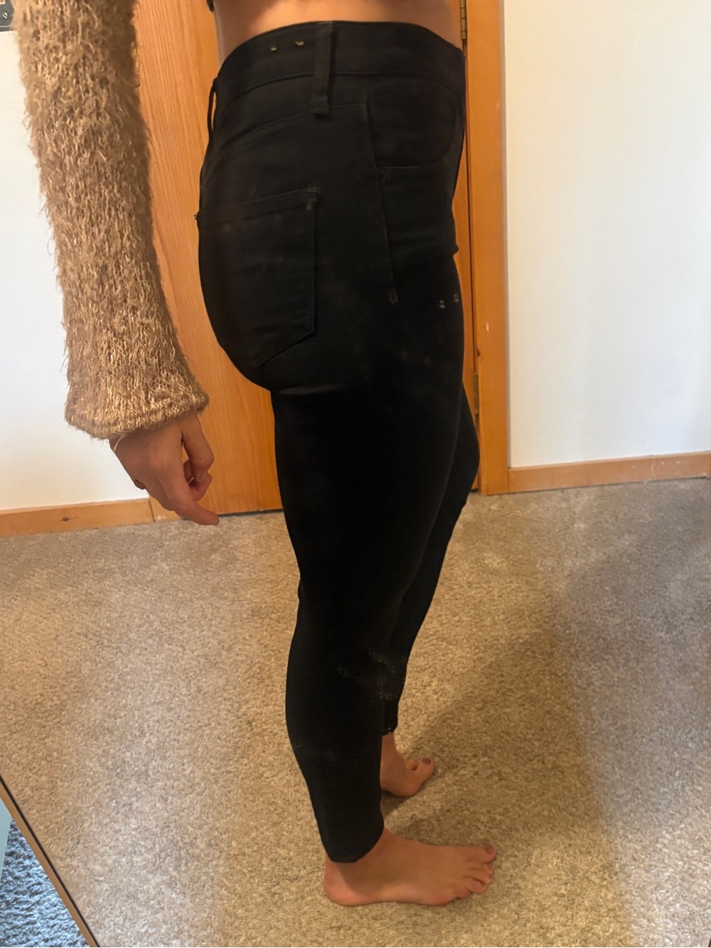 Madewell Black High-Waist Road Trip Skinny Jeans - Women - Size 27